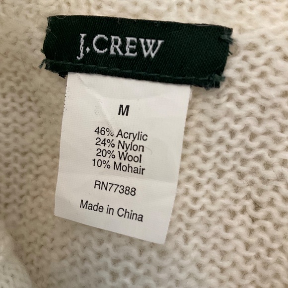J. Crew Dolce Shawl Collar Popover Cream Sweater - Picture 4 of 16